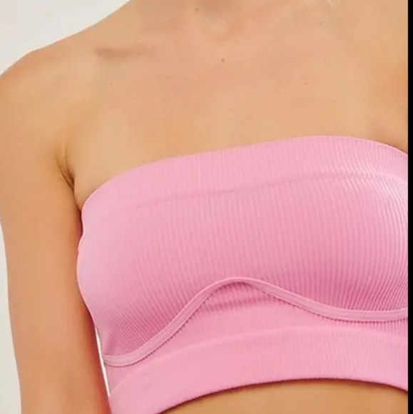 Free People Meg Bandeau In Sachet Pink Size M/L NWT$30 - Picture 4 of 9